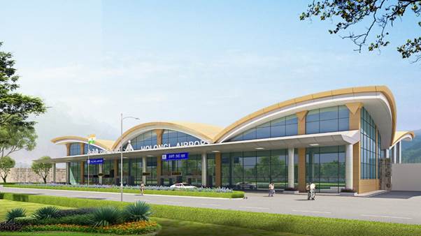 Perspective Design - Façade of the Hollongi Airport Terminal Building